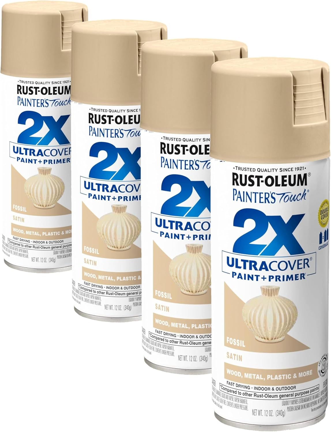 Rust-Oleum 334029 Painter's Touch 2X Ultra Cover Spray Paint, 12 oz, Gloss Clear - Colors A