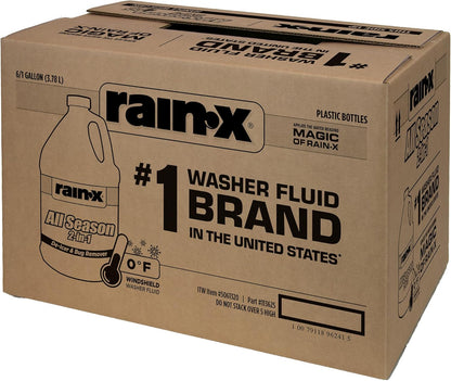 Rain-X All Season 0°F 2-in-1 De-Icer & Bug Remover Windshield Washer Fluid - 1 Gallon
