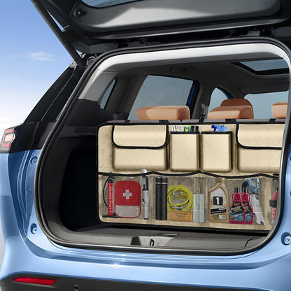 Car Trunk Organizer and Storage, Large Capacity Backseat Hanging Storage Accessories, Backseat Car Organizer for SUV/MPV/Truck (Black)