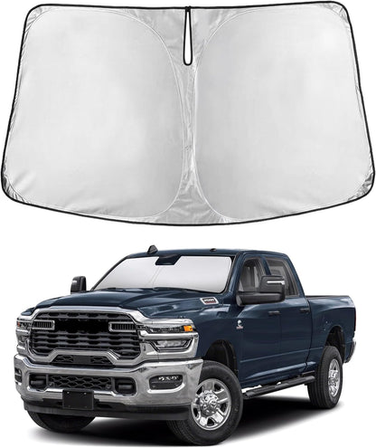 EcoNour Car Windshield Sun Shade | 2025 Upgraded Innovative No-Light-Pass Technology for Maximum Coverage | Foldable Sun Shade Keeps Your Vehicle Cool | Must-Have Car Accessories | Small (59" x 29") - Colors H