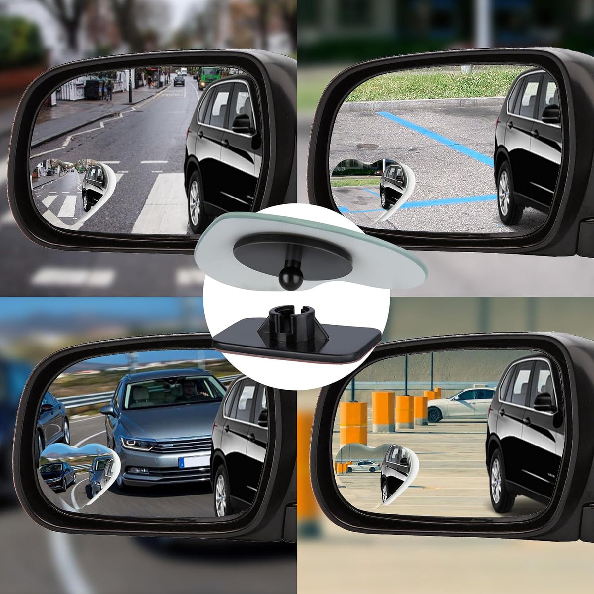 BFXM Blind Spot Mirrors 2 Pack, Car Accessories Frameless Side Mirror Blindspot Convex HD Glass, Side View Mirror Blindspot with Wide Angle Adjustable Stick for Car SUV and Trucks