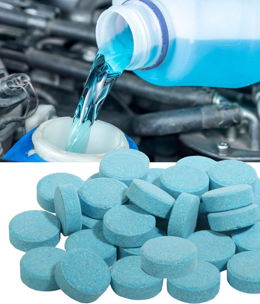 50PCS Windshield Washer Fluid,Windshield Washer Tablets,Car Accessories Windshield Washer Fluid Concentrate,Car Windshield Washer Fluid,Automotive Glass Cleaner,Use for Remove Windshield Stains