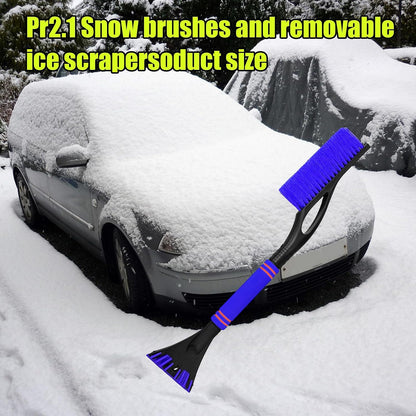 Dickno 24 Inch Car Snow Scraper and Brush, Detachable Scratch Free Ice Scraper with Ergonomic Foam Grip, Universal Winter Snow Removal Tool for Car Windshield Window (Black)