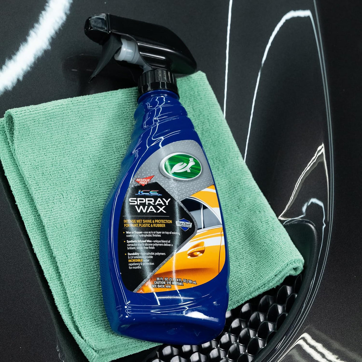 Turtle Wax T-477R-6PK ICE Spray Wax, Ultimate High Shine Wax Finish, For Use on Car Paint, Trim and Plastics, Safe for Motorcycles, RV's, Trucks and More, 20 oz. (Pack of 6)