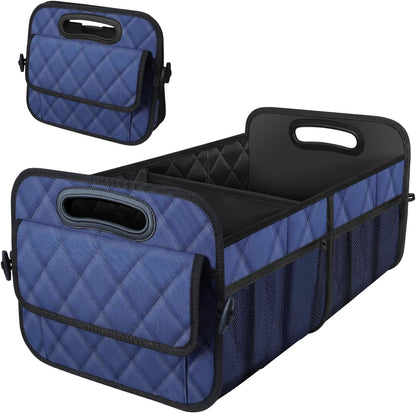 Deosk Car Trunk Organizer for SUV, Car Organizers and Storage with Reinforced Handles, Car Accessories for Women/Men 50LWaterproof Polyester Trunk Organizer, Black