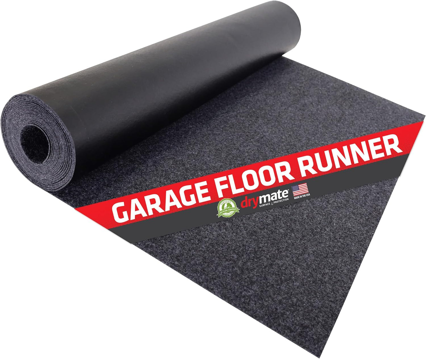 Drymate XL Oil Spill Mat (36" x 59"), Premium Absorbent Oil Pad, Reusable, Washable, Durable, Waterproof Backing Contains Liquids, Protects Garage Floor Surface (USA Made)