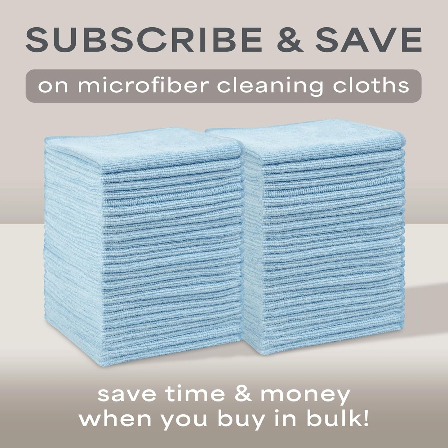 S&T INC. 100 Pack of Microfiber Cleaning Cloth, Bulk Microfiber Towel for Home, Reusable and Lint Free Cloth Towels for Car