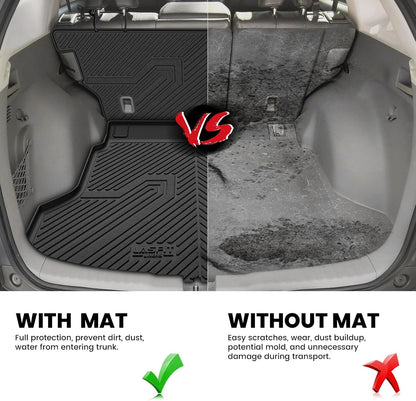 LASFIT Cargo Liner for Honda CR-V 2026 2025 2024 2023 (Gasoline & Hybrid & e:FCEV) All Weather TPE Car Trunk Mat (Upper Position), Cargo Only Black