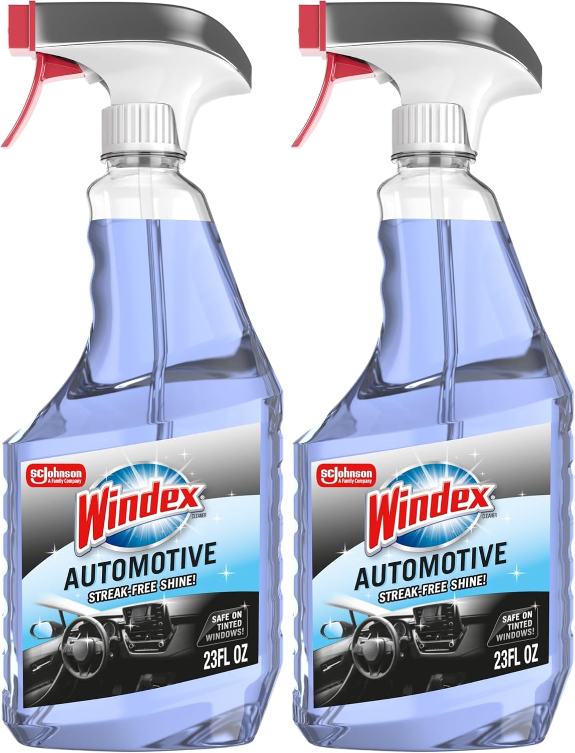 Windex Automotive Car Window and Glass Cleaner, Streak-Free Shine for Car Glass Exteriors, Tinted Windows, and Interior Electronics, 23 fl oz