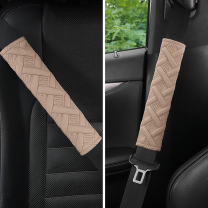 JUSTTOP 2-Pack Universal Car Seat Belt Pads Cover for A More Comfortable Driving, Seat Belt Shoulder Strap Covers Harness Pad for Car Interior Accessories(Black)