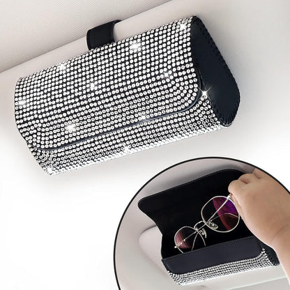 Accmor Sunglasses Holder for Car Sun Visor, Auto Eyeglasses Protective Storage Case, Vehicle Visor Accessories Organizer Box
