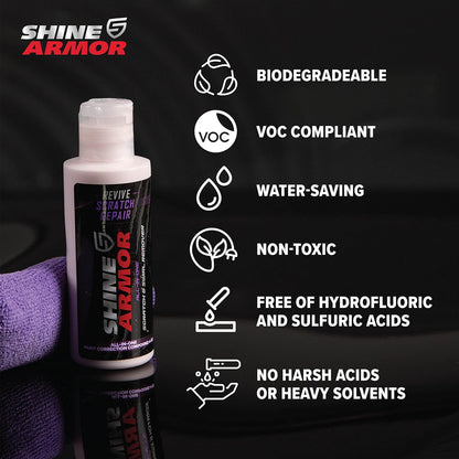SHINE ARMOR Car Scratch Remover Repair Protection & Swirl Remover Polish 4oz