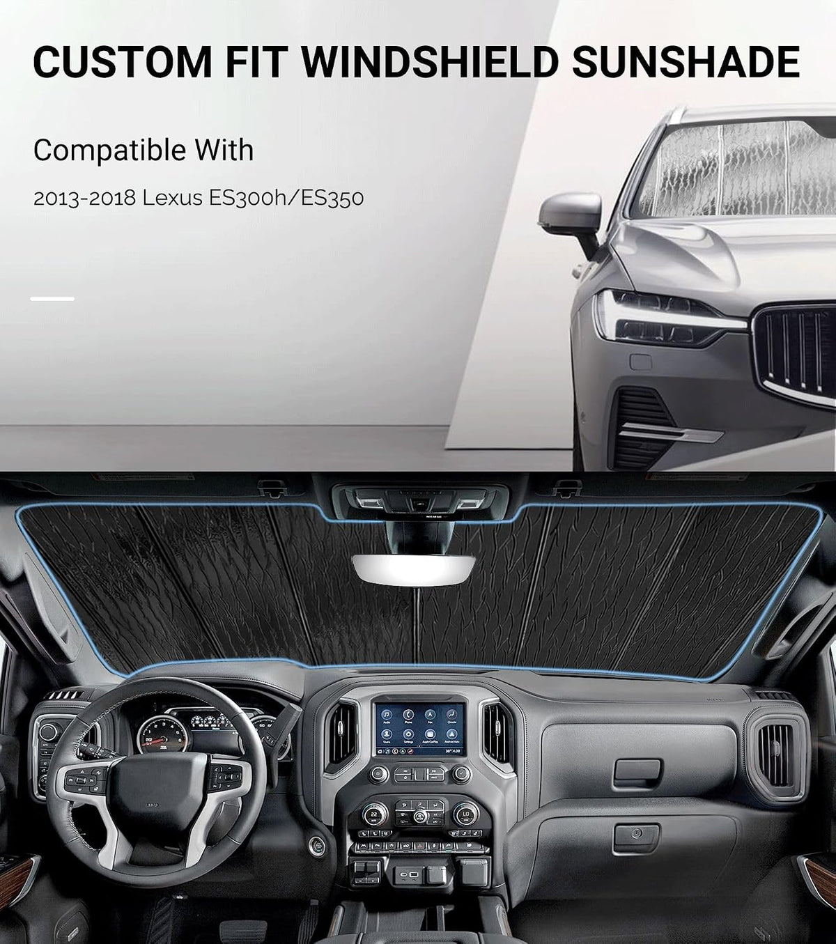 Pigenius Windshield Sun Shade for Lexus RX350/RX450h 2010-2015 Front Window Sunshade - AstraGuard