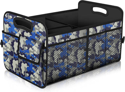 Femuar Car Trunk Organizer with Large Capacity Waterproof Car Accessories for Women & Men, Collapsible Trunk Organizer for Suv/Jeep/Sedan,Tools (Black, Standard)