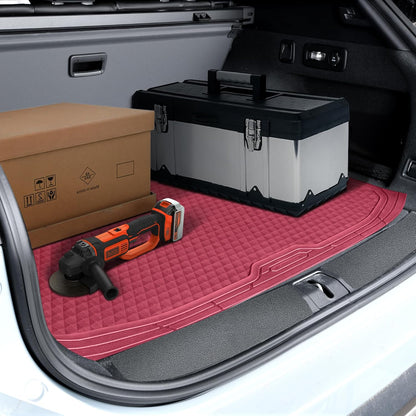 CAR PASS Heavy Duty Rubber Car Mats, Deep Dish All-Weather Floor Mat for Car Full Set Durable Anti-Slip 3D Rhombus Waterproof Trim to Fit Liner Universal Fit Automotive,Sedan,SUV,Truck, 3 Piece Black