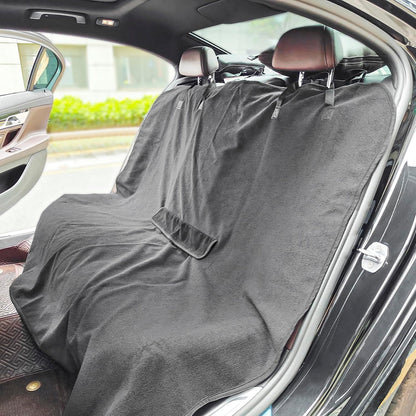 Waterproof Sweating Car Seat Cover for Post Gym Workout, Running, Swimming, Beach and Hiking, Universal Fit Non-Slip Towel Bucket Seat Protector for Cars SUV Trucks, Machine Washable (Grey)