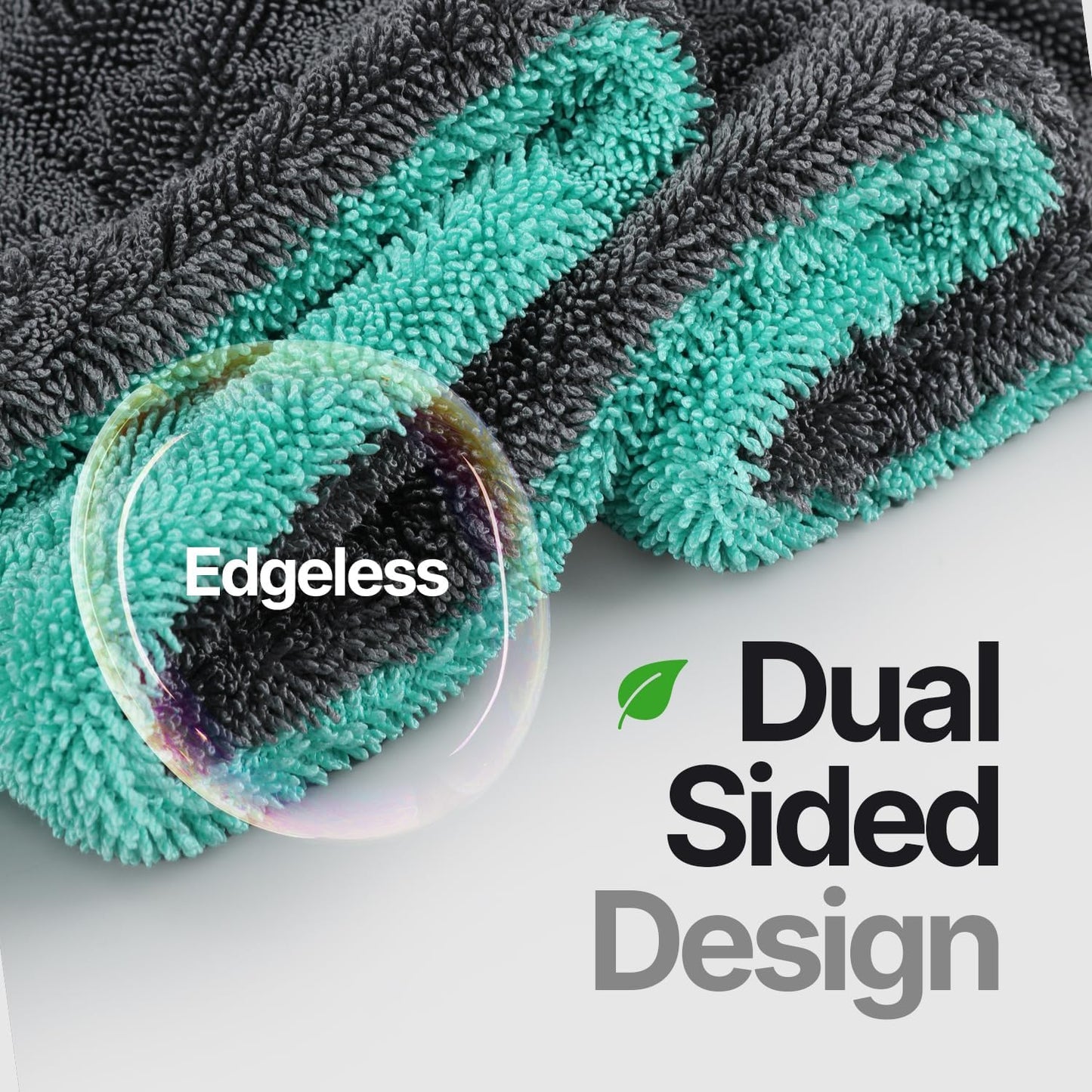 Crystal Clean 1300GSM Car Drying Towel - XL (24x36) Microfiber Towels for Cars with Double Twisted Loop, Professional Detailing Towel for Car Detailers - Quick Dry, Paint Safe & Swirl-Free