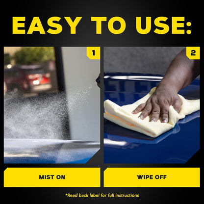 Meguiar's Ultimate Waterless Wash & Wax, Scratch-Free Waterless Car Cleaning Spray That Makes Detailing Quick and Easy, 2-in-1 Cleaner and Protection to Help Your Ride Shine, 26 Oz