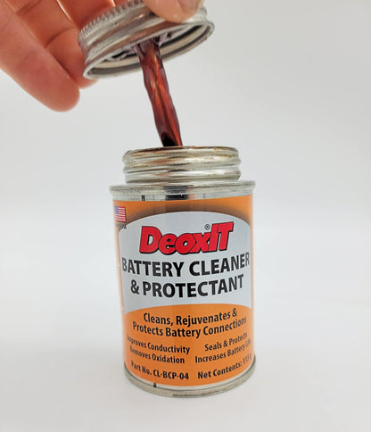 CAIG LABORATORIES DeoxIT Battery Cleaner & Protectant with Brush Lid, 118 g (CL-BCP-04), Pack of 1