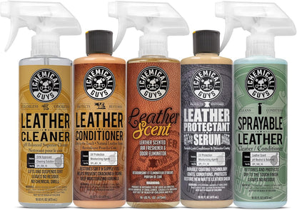 Chemical Guys Leather Conditioner, Vintage Series - Conditions, Nourishes, and Protects Natural, Synthetic, and Faux Leather Seats, Interiors, Apparel & Accessories, 16 fl oz