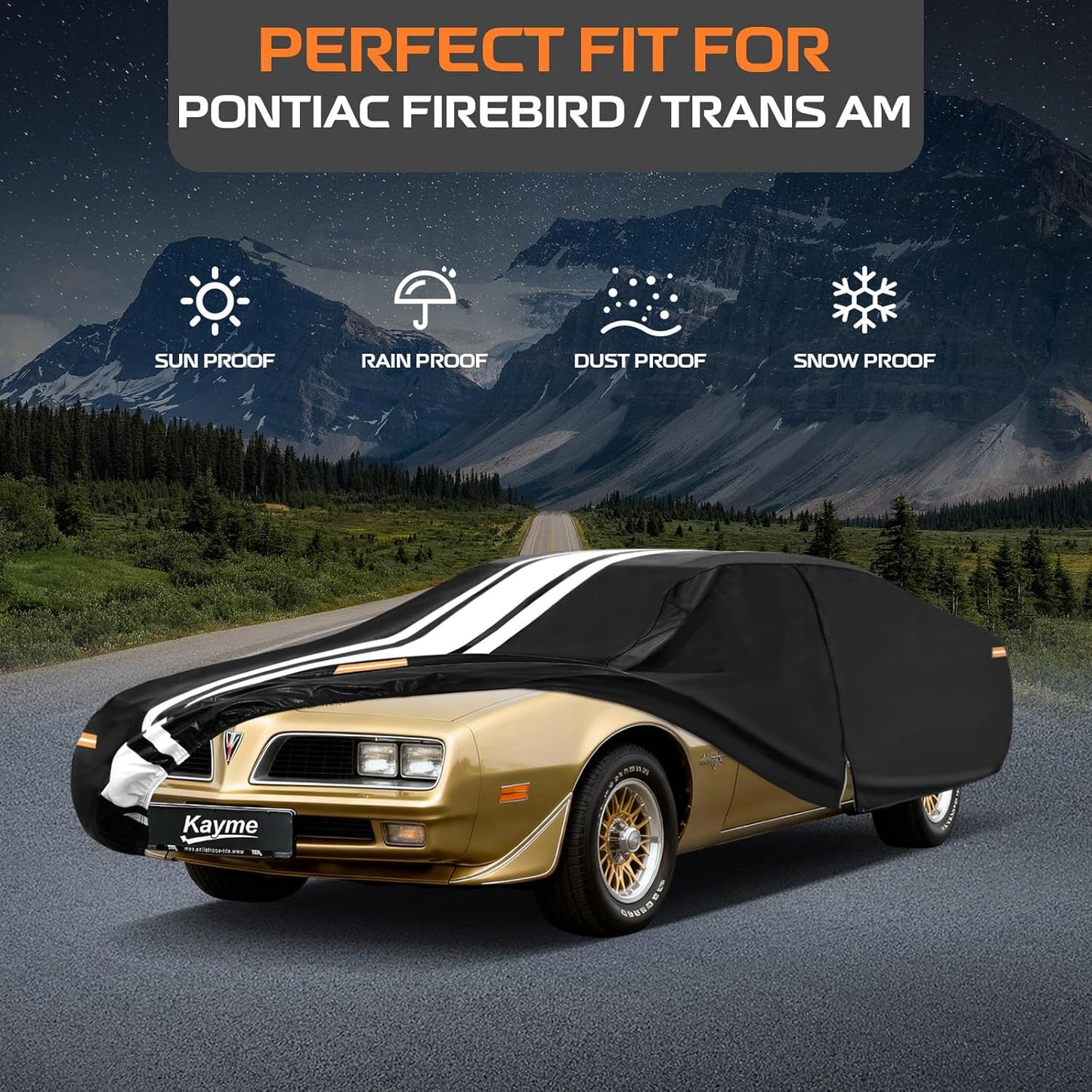 Kayme Heavy Duty Car Cover Custom Fit for BMW 3 Series 320i 325i 328i 330i 335i (1982-2026), Outdoor Full Exterior Cover with Tape and Towel, Rain Snow Sun UV Protection. - Colors A