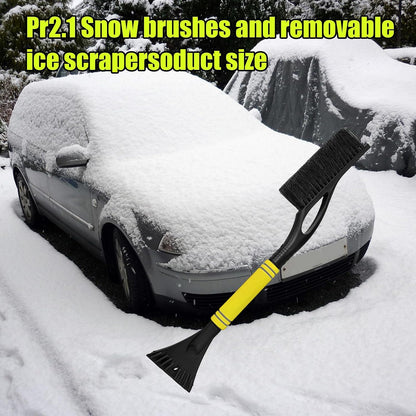 Dickno 24 Inch Car Snow Scraper and Brush, Detachable Scratch Free Ice Scraper with Ergonomic Foam Grip, Universal Winter Snow Removal Tool for Car Windshield Window (Black)