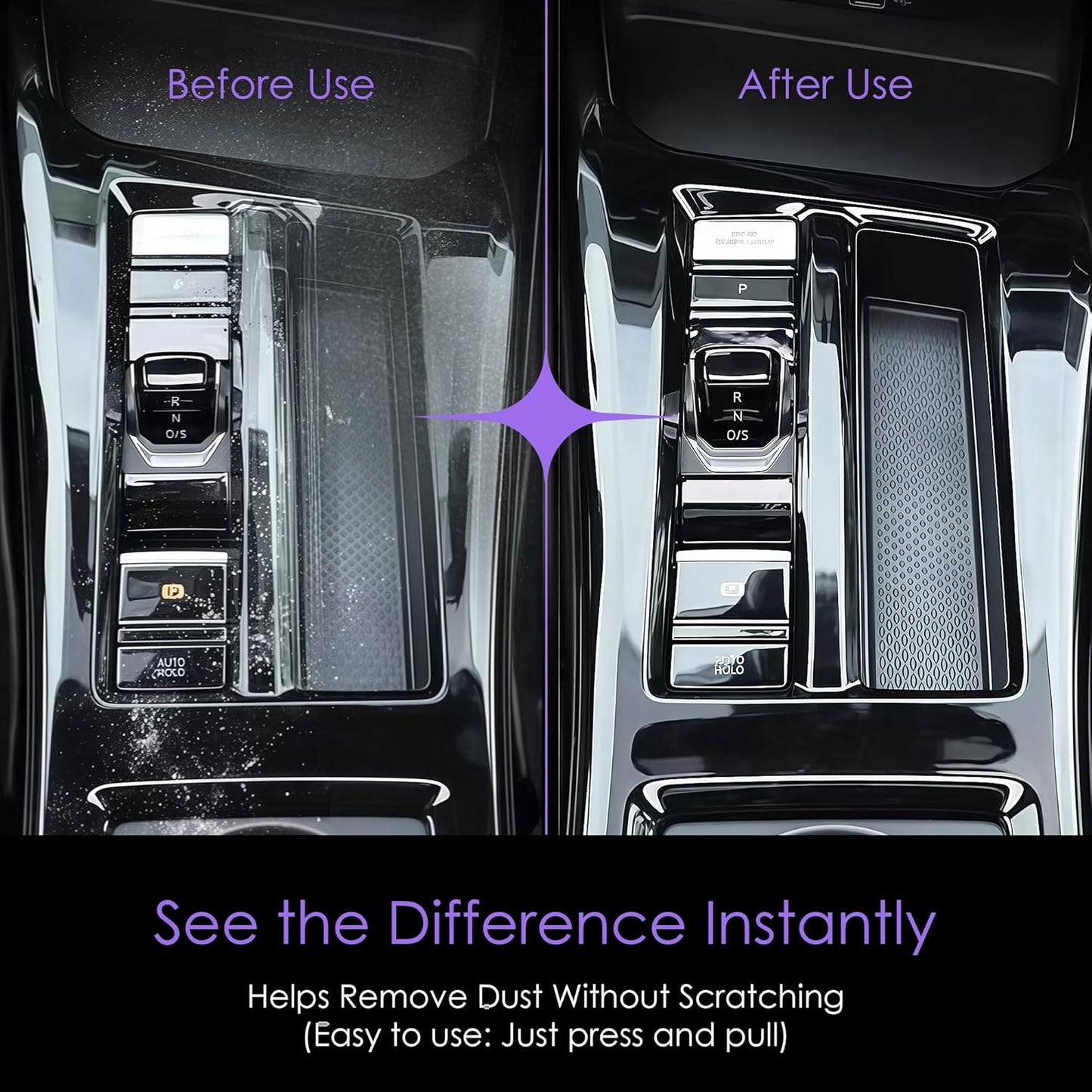Car Cleaning Gel Putty for Car Interior Detailing | Reusable Dust Cleaning Slime for Air Vents, Dashboard, Cup Holders, Keyboard & AC Vent Cleaner | Non-Sticky No Residue Gel (Lavender Scent)