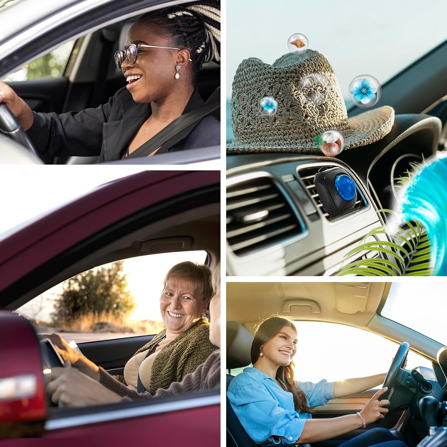 Car Air Fresheners, 6 Pack, Citrus, Car Fresheners Vent Clips, Long Lasting Air Freshener, Car Refresher for Men Women