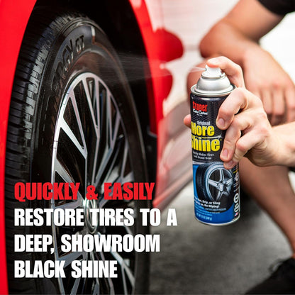 Stoner Car Care 91044-2PK Original More Shine Tire Shine Spray – Tire Dressing Restores Deep Matte Black Finish with Long-Lasting Rain-Resistant Protection, Dry-to-Touch – 12 oz (Pack of 2)