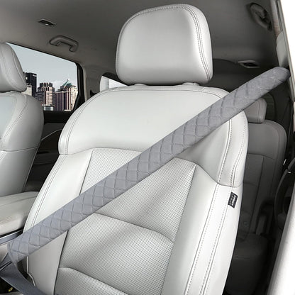 HighnessHwoo Extra Long Seatbelt Covers for Adults Kids Women & Men, Soft Car Seat Belt Strap Cushion for Sedan, SUV, Trucks, Shoulder Neck Chest Protector Pads, Auto Accessories, 1pc, Gray, 25.5in