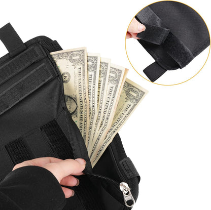 1 Pack Multi-Functional Car Sun Visor Organizer With Micro ID Carrier Pocket, Molle Tactical Visor Organizer Bag,Truck Visor Organizer Auto Accessories Sunglass Holder