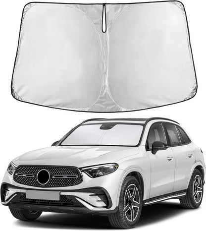 EcoNour Car Windshield Sun Shade | 2025 Upgraded Innovative No-Light-Pass Technology for Maximum Coverage | Foldable Sun Shade Keeps Your Vehicle Cool | Must-Have Car Accessories | Small (59" x 29") - Colors L