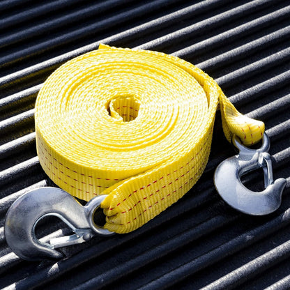 NEIKO 51005A Heavy-Duty Tow Strap with Hooks, 2 Inches by 20 Feet, Woven Polyester Webbing, and 10,000-Pound Capacity, HD Truck Recovery Strap and ATV Tow Strap, Tow Rope for Vehicles