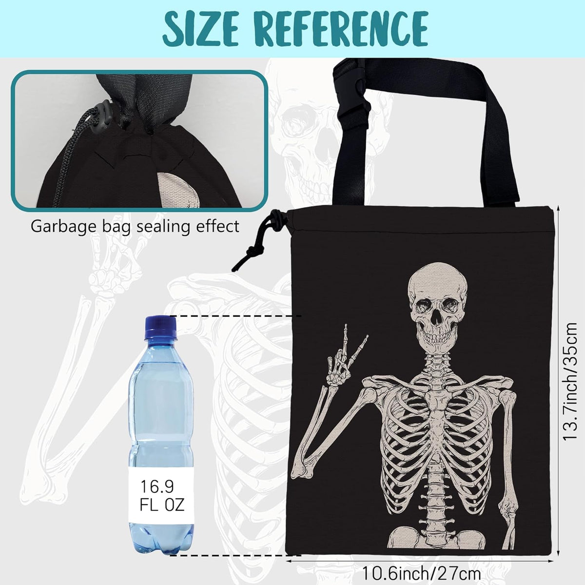 Car Garbage Bag Colorful Floral Spring Daisy Drawstring Car Trash Bag Hanging for Back Seat with Adjustable Buckle Canvas Vehicle Trash Can Easy-to-Install