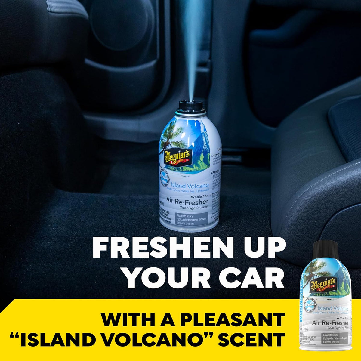 Meguiar’s Whole Car Air Refresher Odor Eliminator, Summer Breeze, 2 Oz— Car Air Freshener For Commuters, Detailers; Mist Refreshes Cabin For Sedan, Suv, Truck, Van
