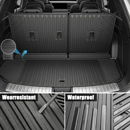 Auxko All Weather Floor Mat & Cargo Mat Fit for 2026 2025 2024 2023 2022 Hyundai Tucson Hybrid(Not PHEV) TPE Liner Tucson Accessory Set All Season Odorless Anti-Slip Floor Liner