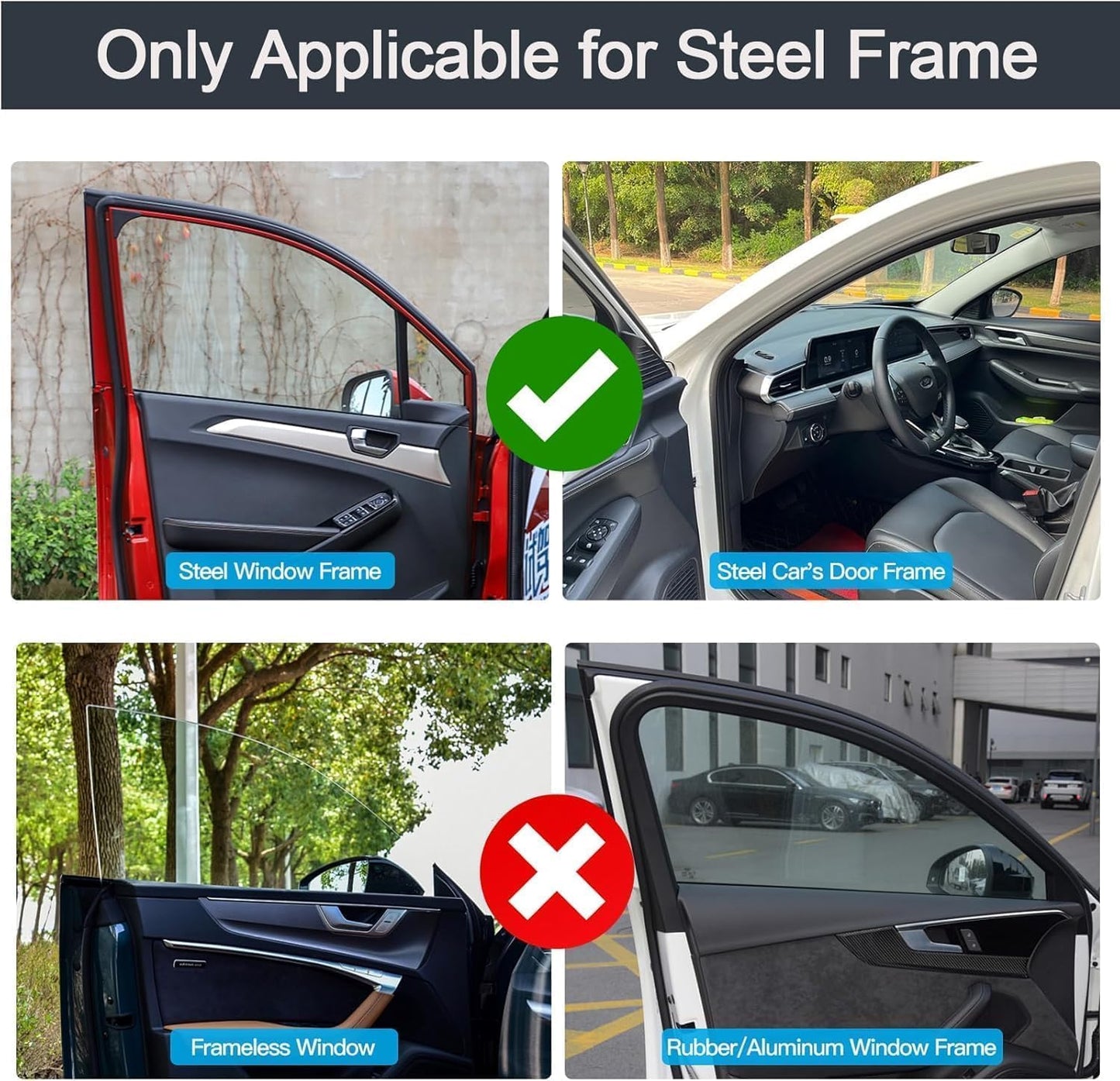 ZATOOTO Suede Car Window Shades 4PCS - Car Window Covers for Ultimate Privacy, UV Protection, and Heat Insulation, Side Window Sun Shade Perfect for Camping, Travel, Baby Safety, and Daily Use