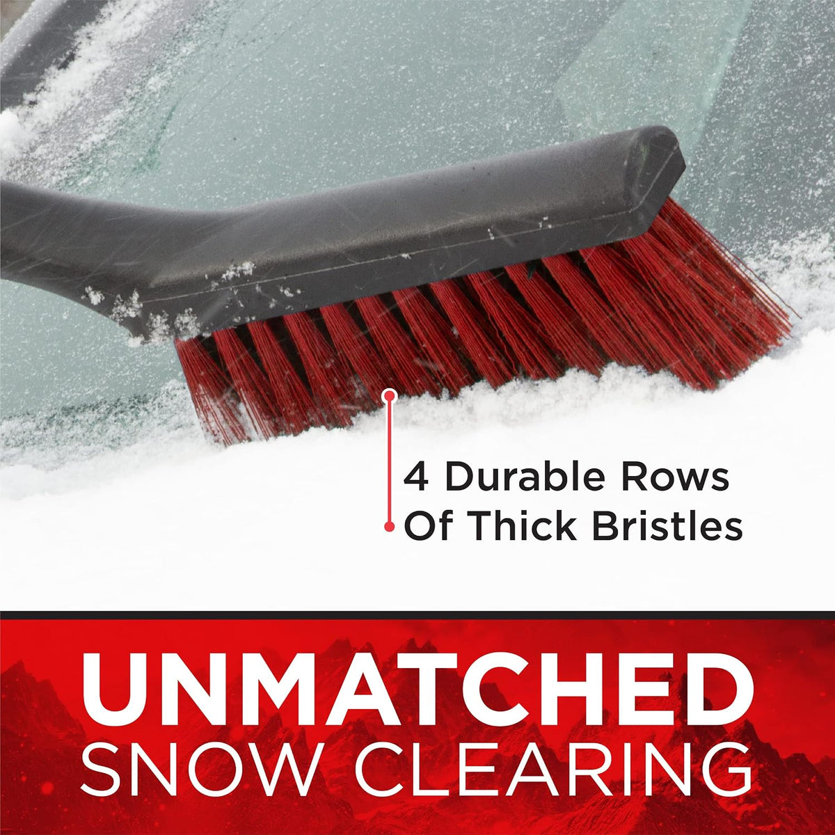 Mallory 532 26 Inch Snow Brush with Ice Scraper for Cars, Trucks, SUVs, RVs, and More (Colors May Vary)