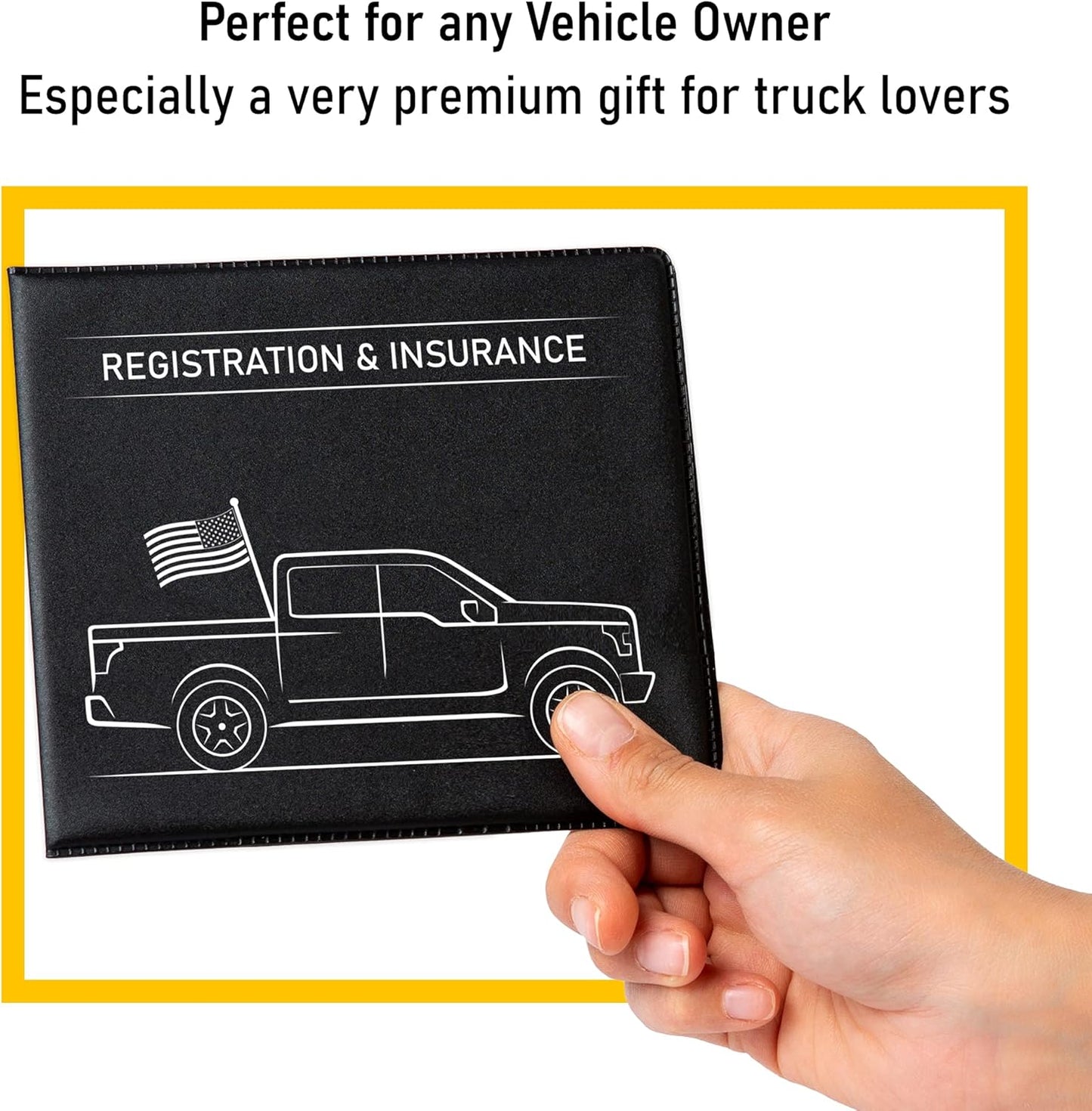 CANOPUS Car Registration and Insurance Holder, Car Document Holder, Vehicle Registration and Insurance Card Holder, Wallet for Auto, Trailer, Motorcycle, Truck, Vehicle Paperwork Organizer (2 Pack)