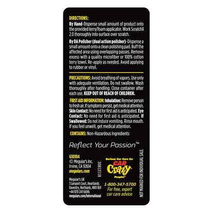 Meguiar's Quik Eraser Kit, Car Scratch Remover for Repairing Surface Blemishes, Car Scratch Repair Kit with ScratchX, Drill-Mounted Pad, and Microfiber Towel, 4 Count
