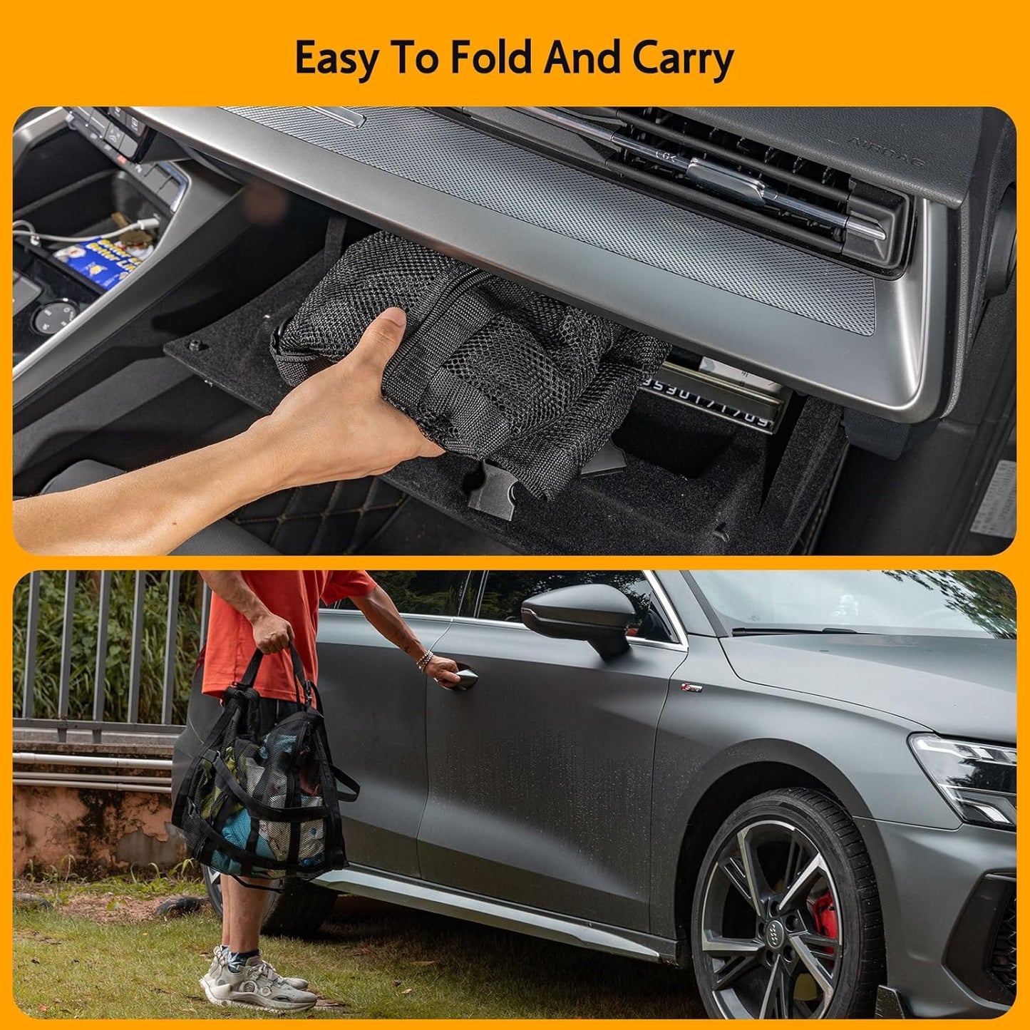Car Ceiling Cargo Net with 3 Pockets,31.5"x21.6" Car Overhead Storage Mesh Organizer,Double Layer Roof Mesh Camping Overlanding Gear Must Haves Cargo Net,Road Trip Essentials (31.5"x 21.6")