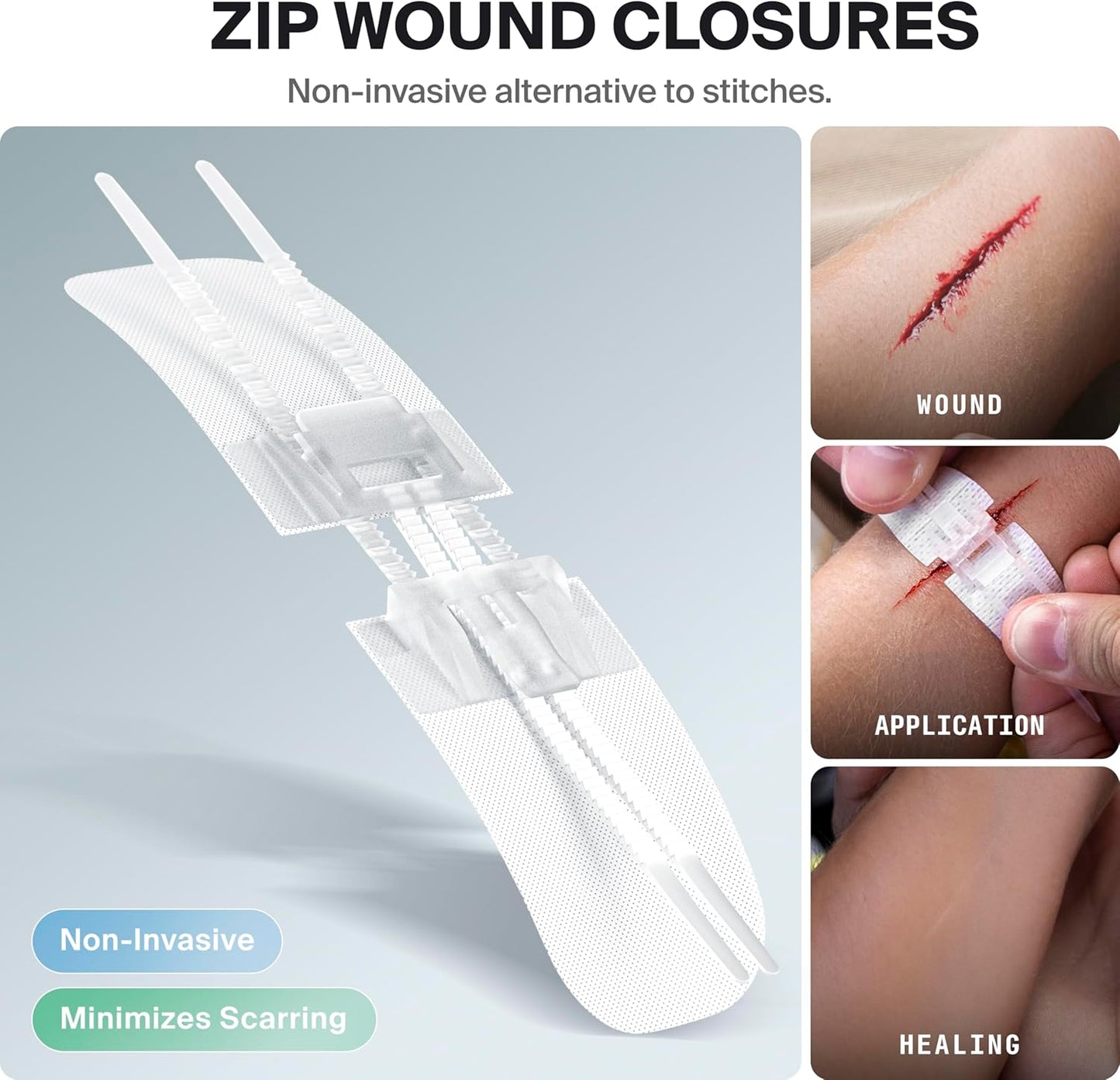 SurviveX Large Pro First Aid Kit for Car, Travel & Home - Emergency Kit for Hiking, Camping, Backpacking and Outdoors - Includes Zip Stitch Wound Closure Strips