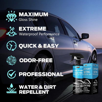 Ceramic Spray Coating –High-Gloss Ceramic Wax –Car Coating Spray 16.91 oz -Provides Long-Lasting Paint Protection For Vehicles With A High-Gloss Finish Enhanced Color, Extremely Hydrophobic (Pack 2)