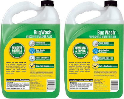 Prestone Bug Wash Windshield Washer Fluid, 1 Gallon