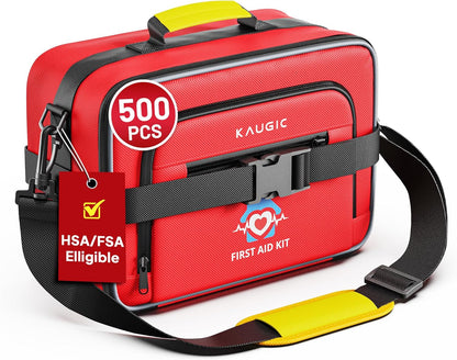 500 PCS First Aid Kit for Travel Camping Car Home Businesses, Well-Organized Emergency Kit, Survival Trauma First Aid Kits for Home College Dorm Essential Supplies