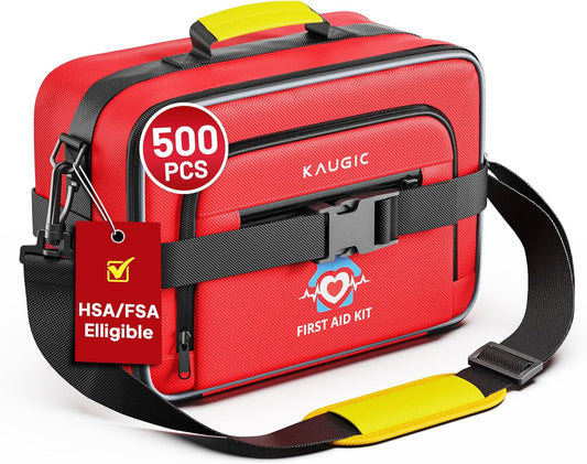 500 PCS First Aid Kit for Travel Camping Car Home Businesses, Well-Organized Emergency Kit, Survival Trauma First Aid Kits for Home College Dorm Essential Supplies
