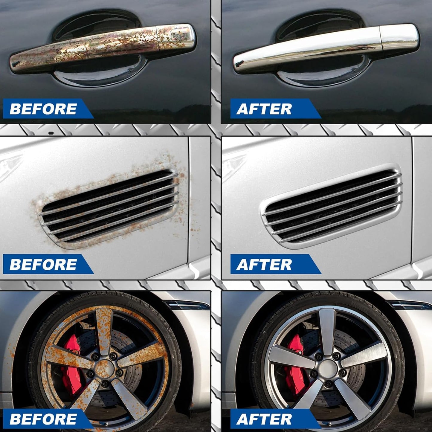 Iron Powder Remover Spray, Car Iron Powder Rust Remover Spray, Automotive Rust Remover Spray 100ml, For Metal, Bikes, Tools, Furniture & Household Surfaces (1 set)