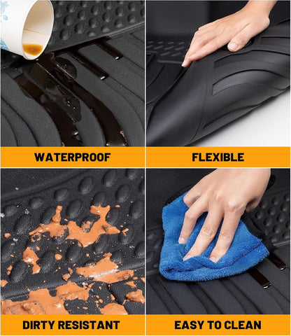 Car Floor Mats Replacement for Honda Civic Sedan & Sedan Si 2012-2015 (Not for Coupe) Heavy Duty Liner Custom Fit All Weather Protection Carpets Coverage Waterproof Durable Odorless