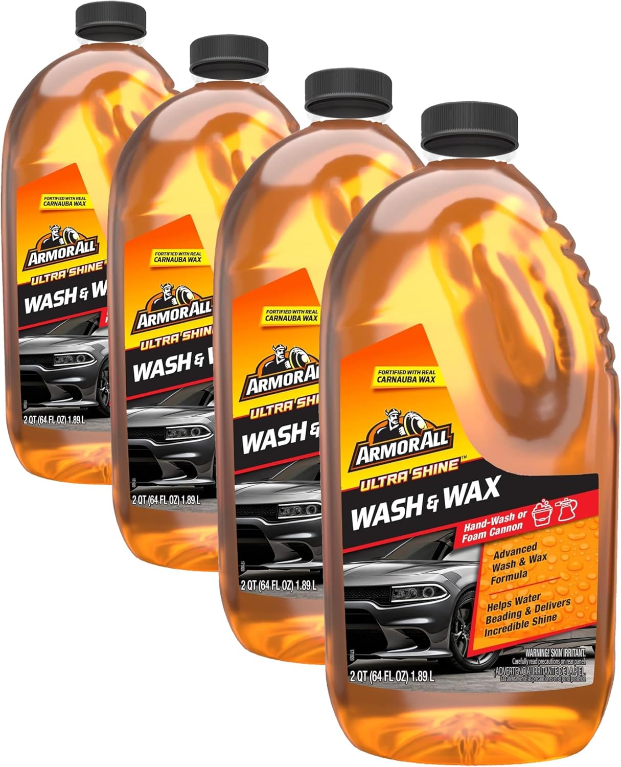 Armor All Ultra Shine Car Wash and Car Wax,Cleaning Fluid for Cars,Trucks,Motorcycles,64 Fl Oz Each,(Pack of 3)