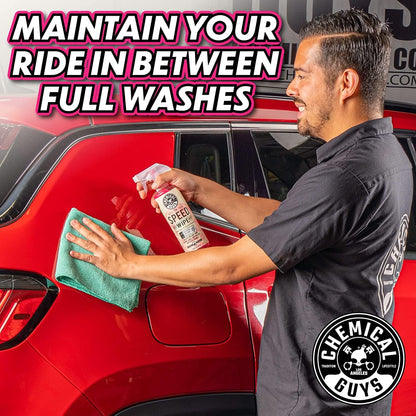 Chemical Guys Speed Wipe Quick Detailer - High Gloss, Streak-Free Shine, Detail Spray for Cars, Trucks, Motorcycles, RVs, and More, Safe on Paint, Glass, Wheels, and Trim, Cherry Scent, 128 fl oz